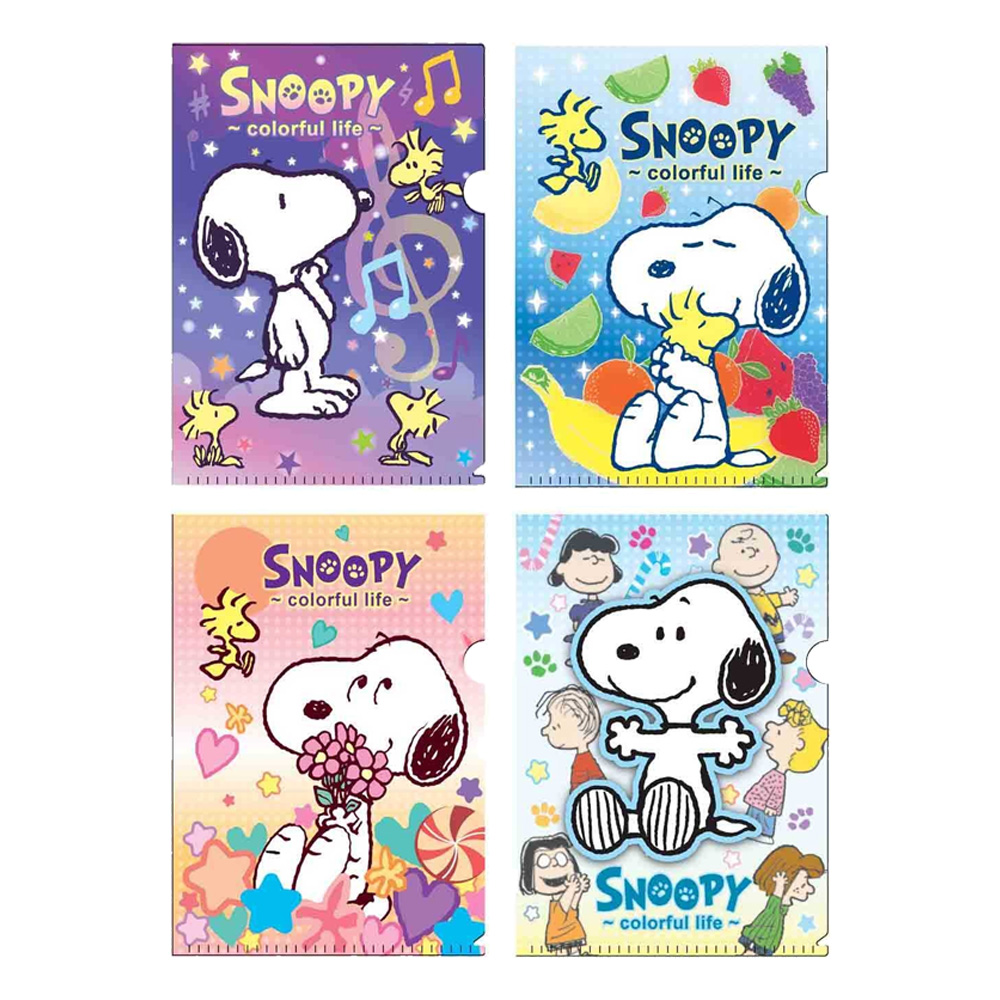 SNOOPY(繽紛系列)銀箔L型夾(款式隨機出貨)