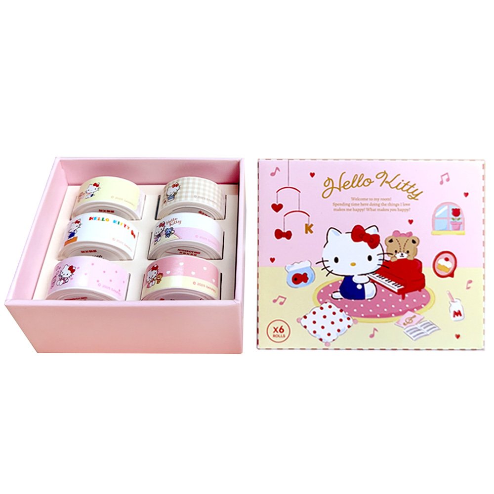 D系列標籤紙6入組-Hello Kitty