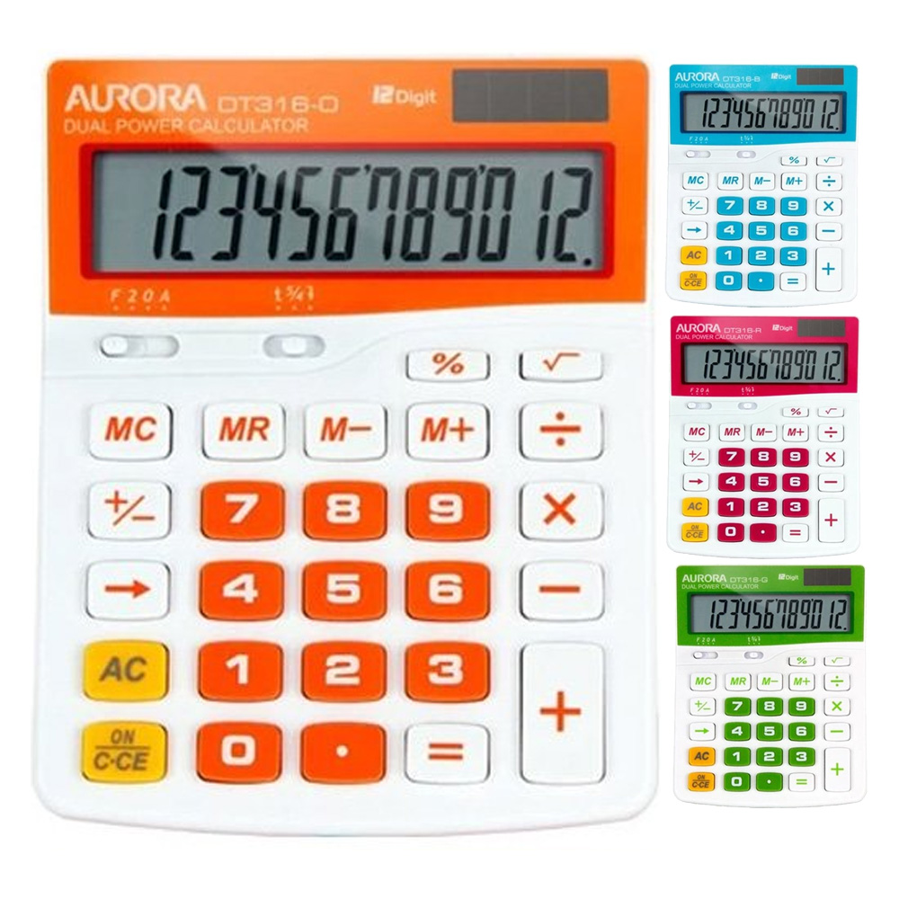 AURORA 震旦桌上型彩虹計算機 DT316 (顏色隨機出貨)