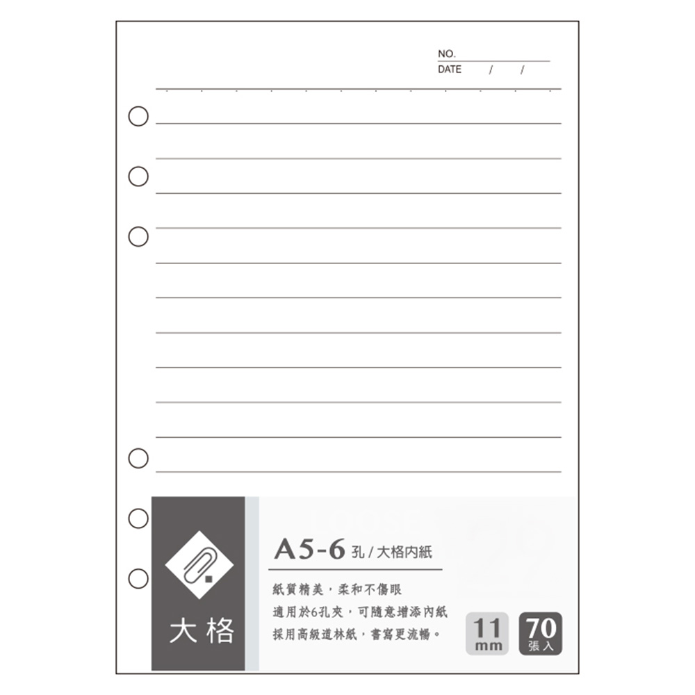 A5-6孔大格內紙