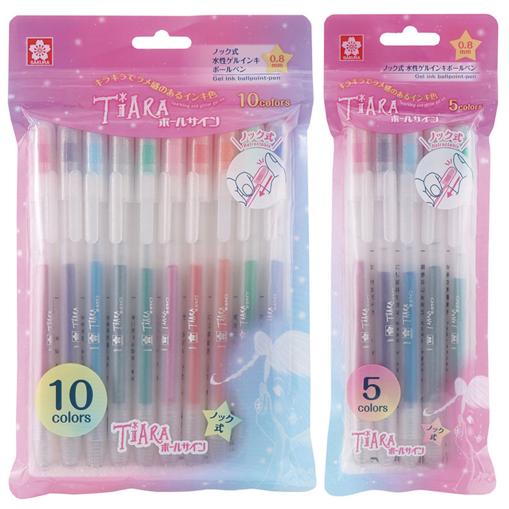 SAKURA按壓式中性筆-星座亮彩5色組/10色組