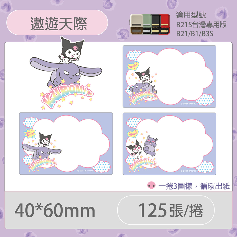 B21S/B1專用貼紙酷洛米40x60mm-遨遊天際
