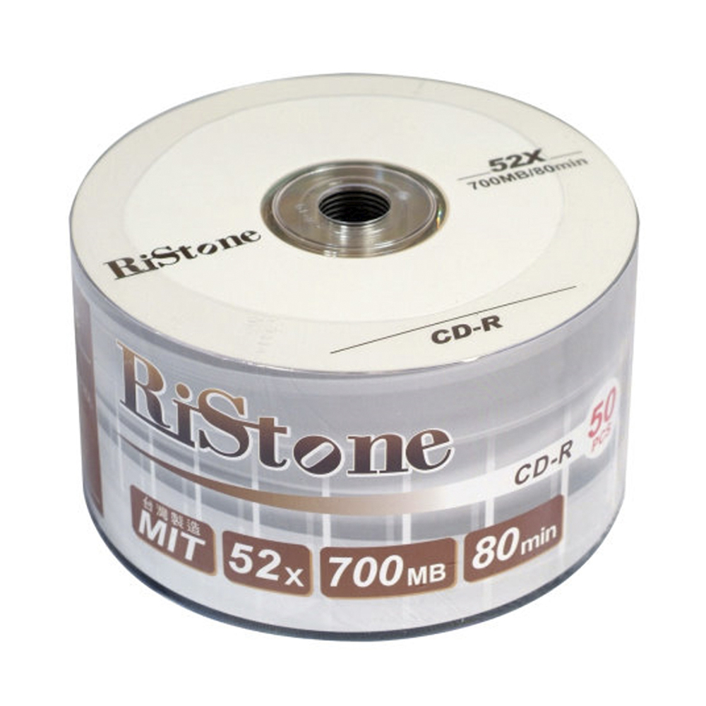 錸德RiStone日本版A+ CD-R 52X 700MB光碟片(50入)