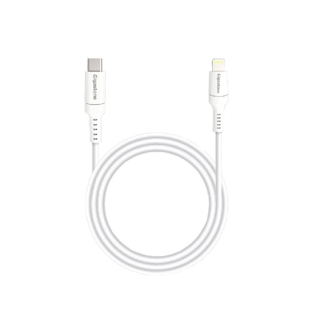 GIGASTONE C to Lightning 60W充電傳輸線-白1.5M