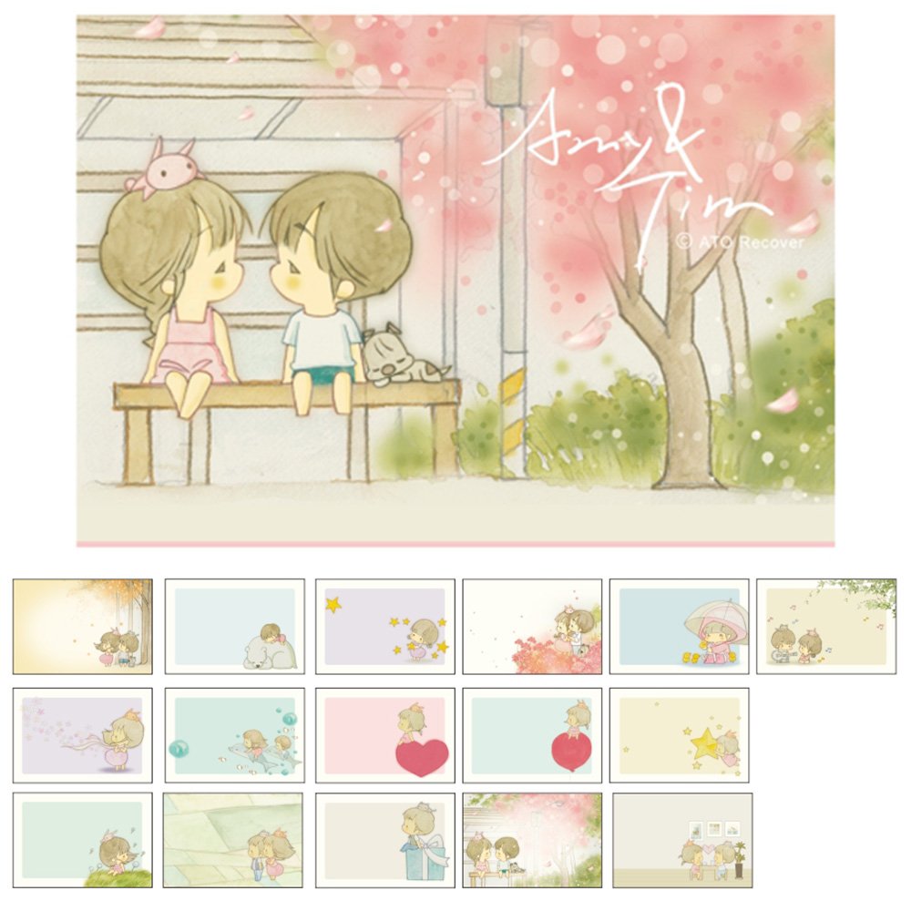 64入紙盒名片卡(AMY&TIM)