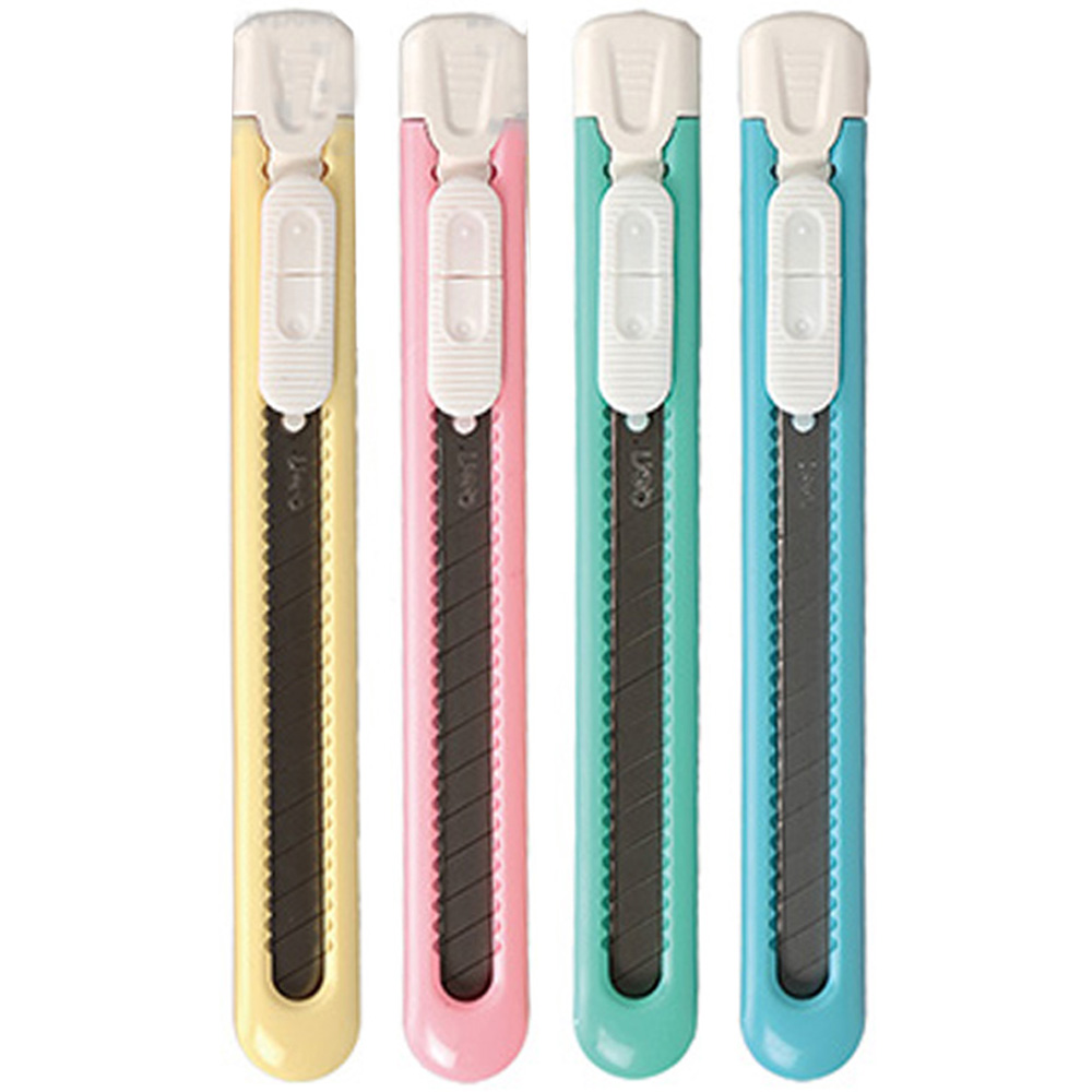 得力2054學生美工刀 PG1007 (顏色隨機出貨)