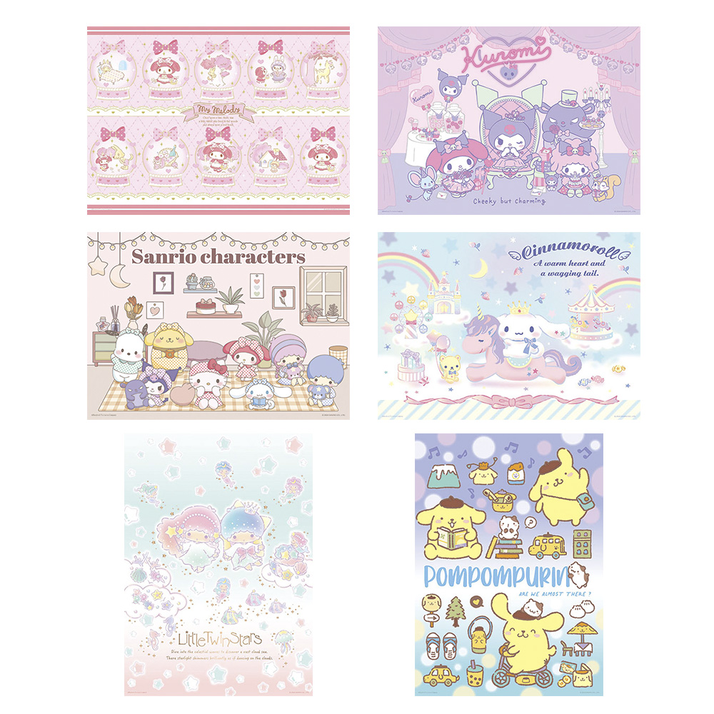 拼圖520片-Sanrio 雙子星 美樂蒂 酷洛米 布丁狗 大耳狗