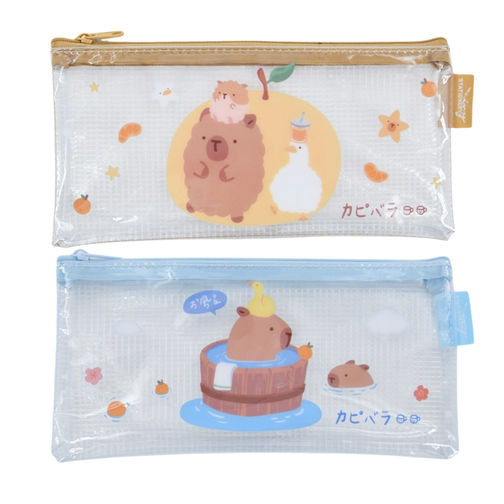 卡皮胖拉 透明扁形筆袋