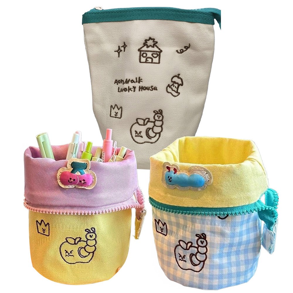 豎翻筆袋(奶油/藍莓/黃油) (款式隨機出貨)