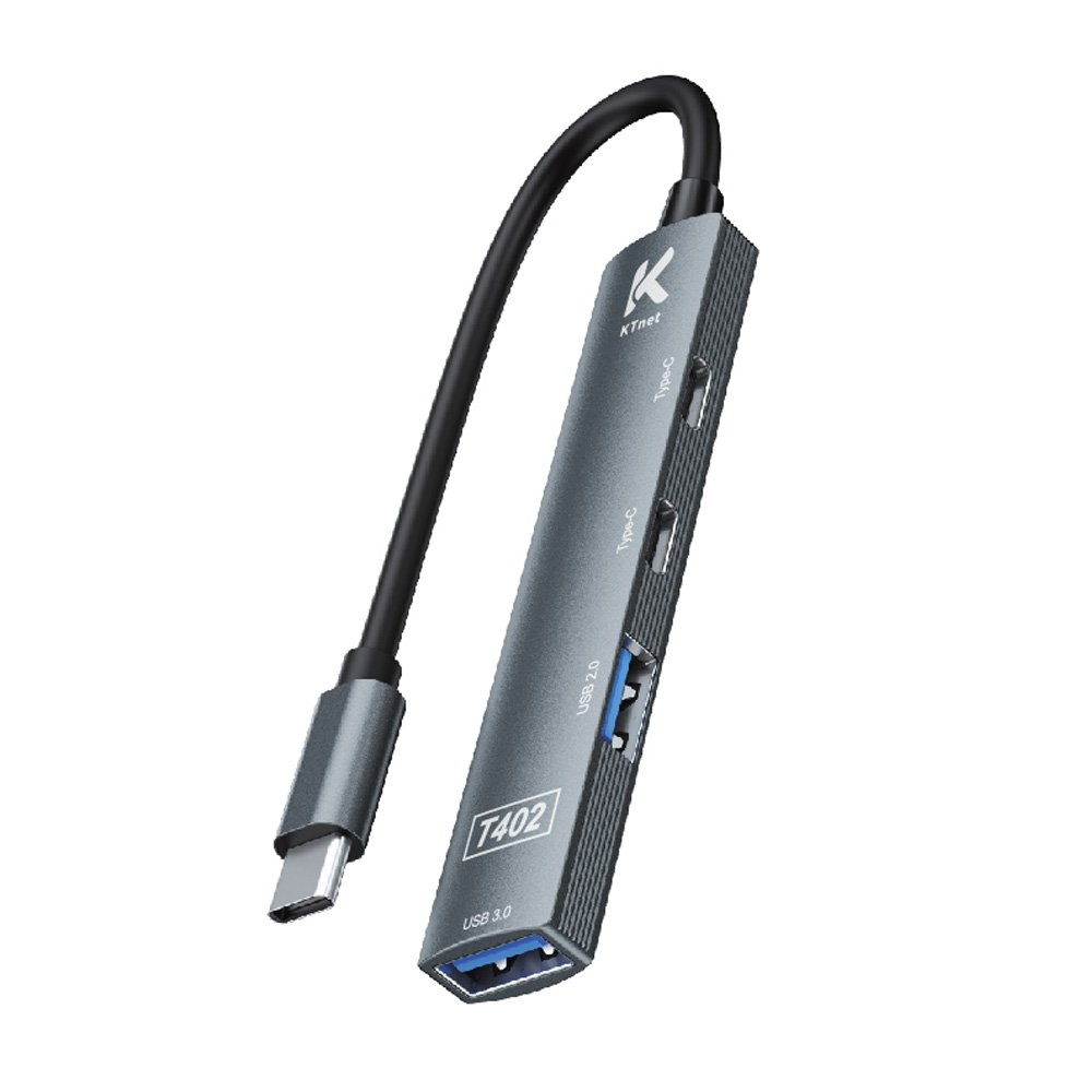 Kt.net T402 TypeC+USB 鋁合金集線器
