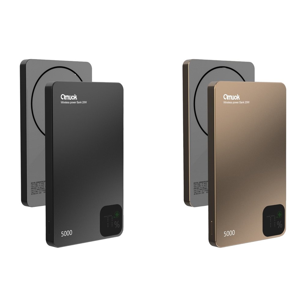 amuok 雲薄數顯磁吸5000mAh 無線行動充