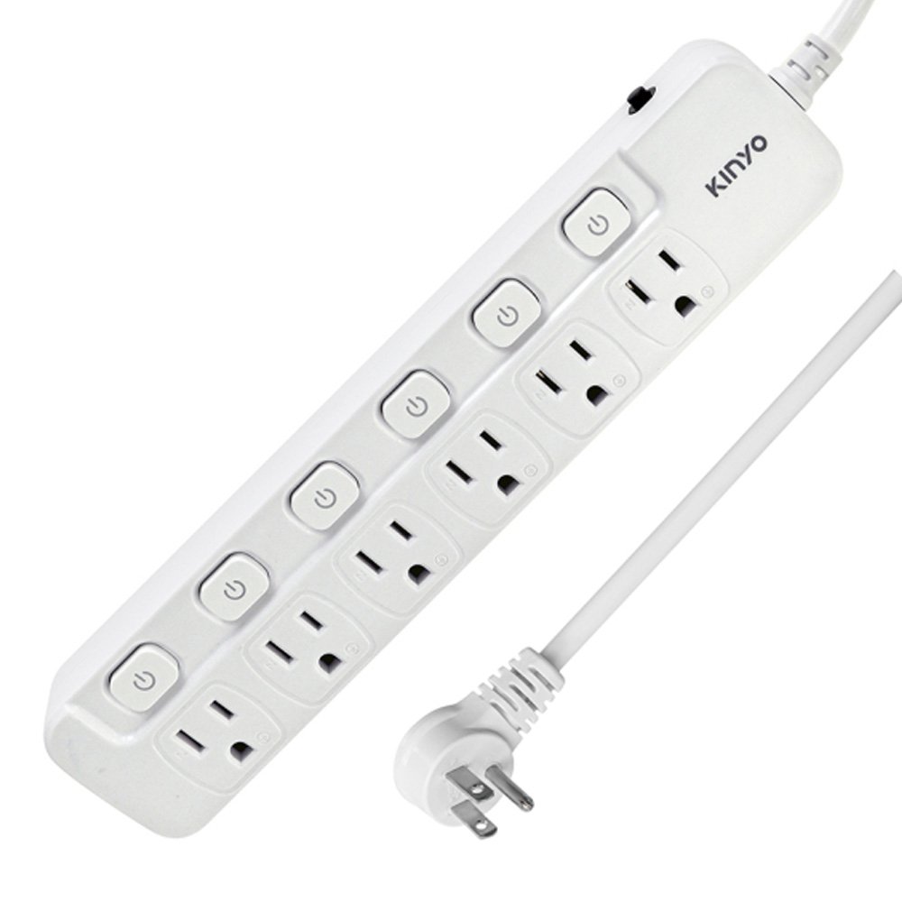 KINYO  六開六插延長線 6尺