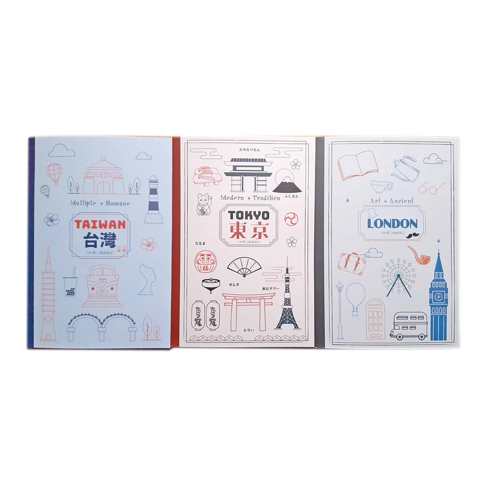 城市旅人18K厚口橫線厚筆記(款式隨機出貨)