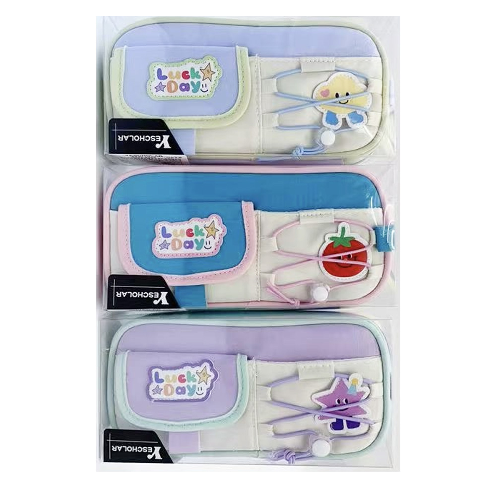 萌寵附袋上翻布筆盒(款式隨機出貨)