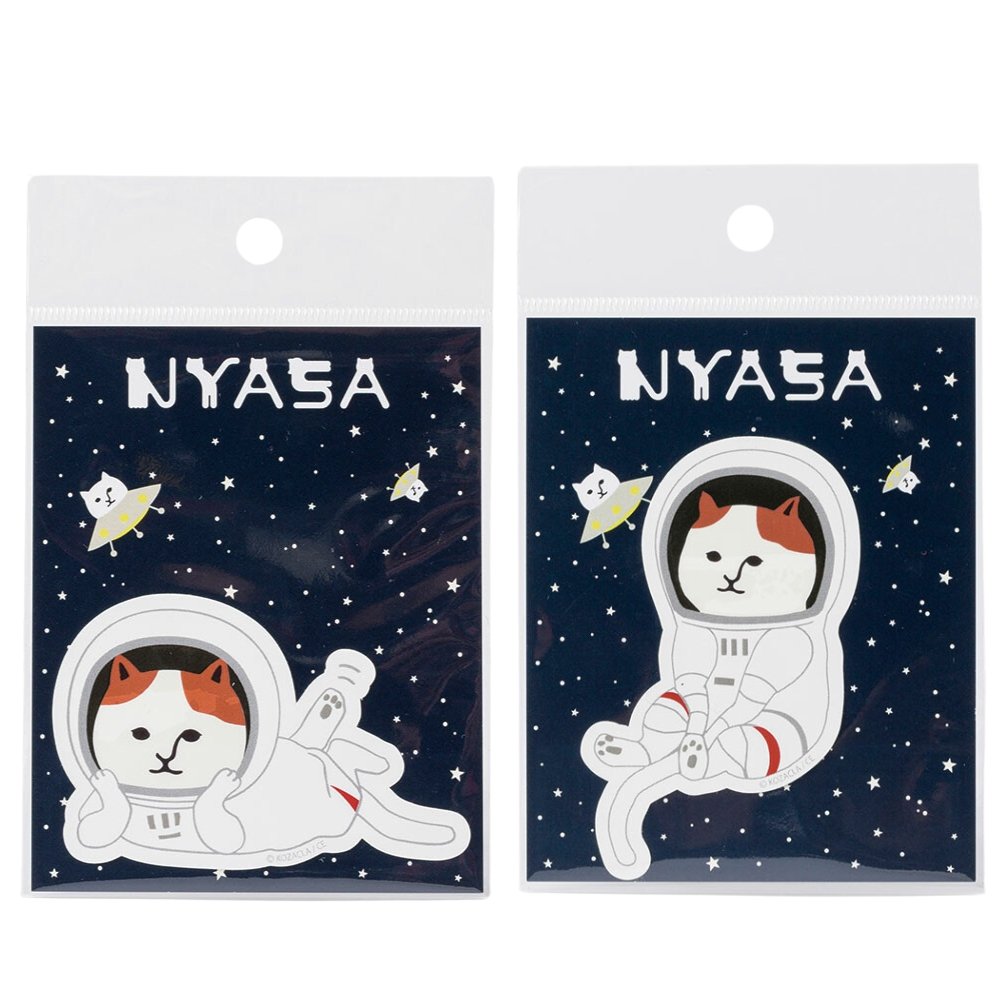 NEKONOBA 日本製躺平放鬆的NYASA貓咪貼紙