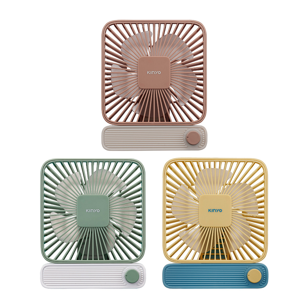 KINYO 復古靜音充電風扇
