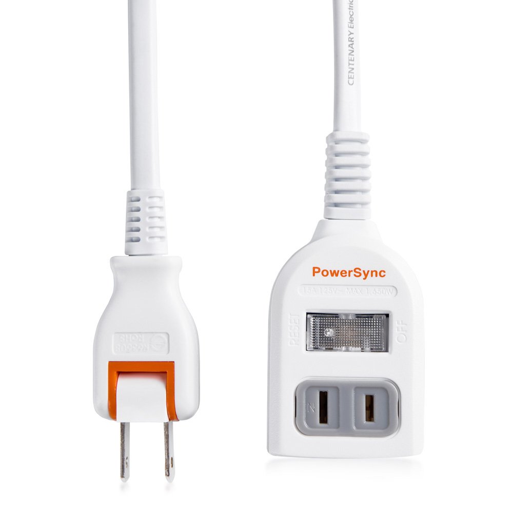 PowerSync 2P 1開2插防雷擊延長線1M/2M/3M
