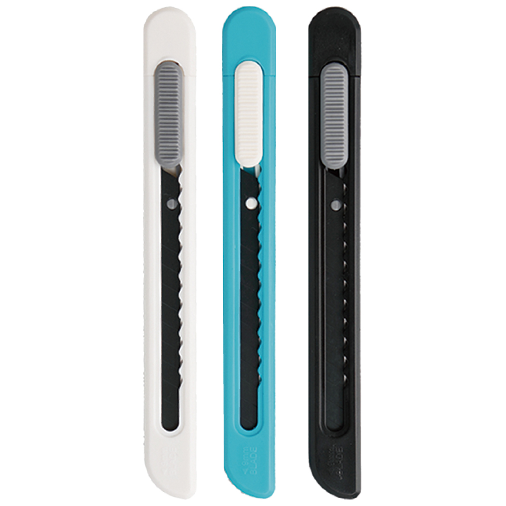 CKS輕巧型高碳鋼黑刃美工刀 (顏色隨機出貨)