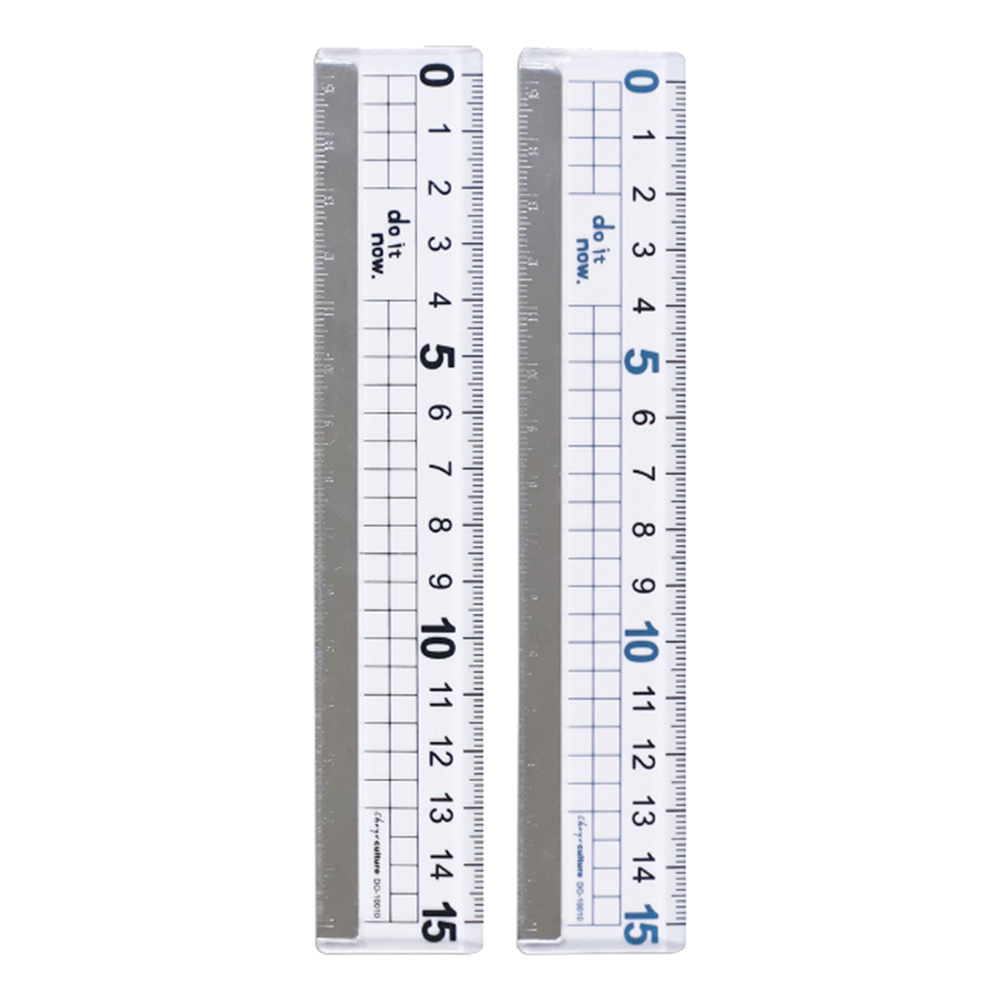 15cm 壓克力鐵邊尺
