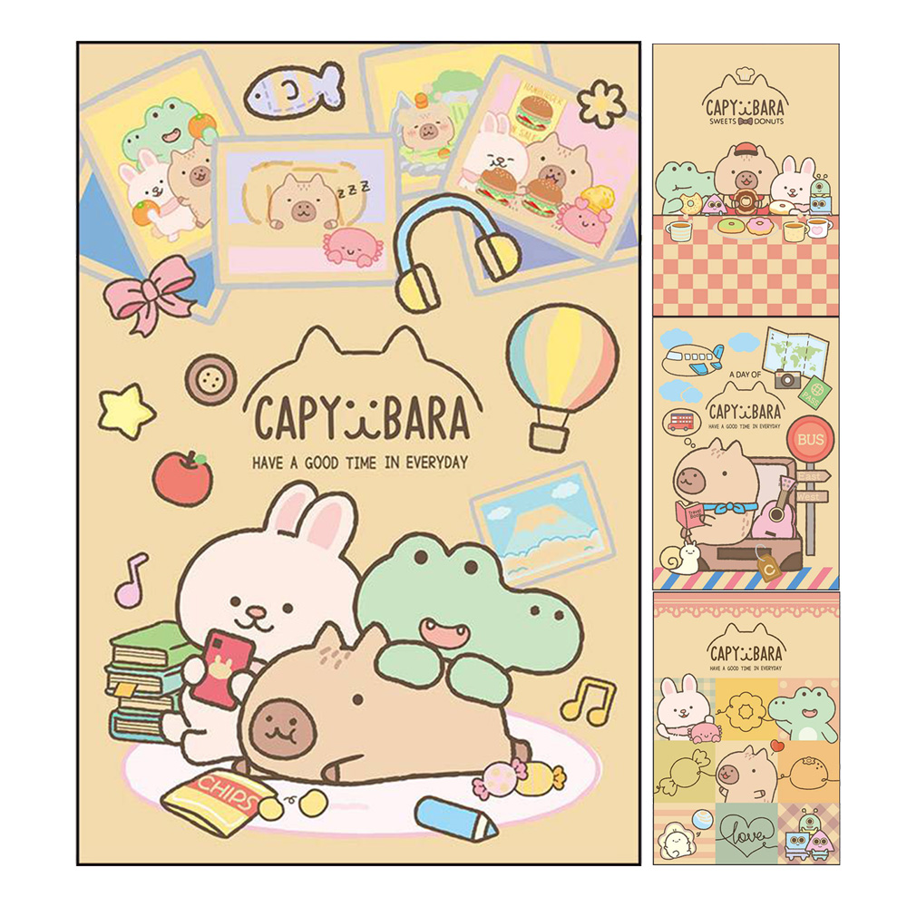 水豚 32K 牛皮空白筆記本