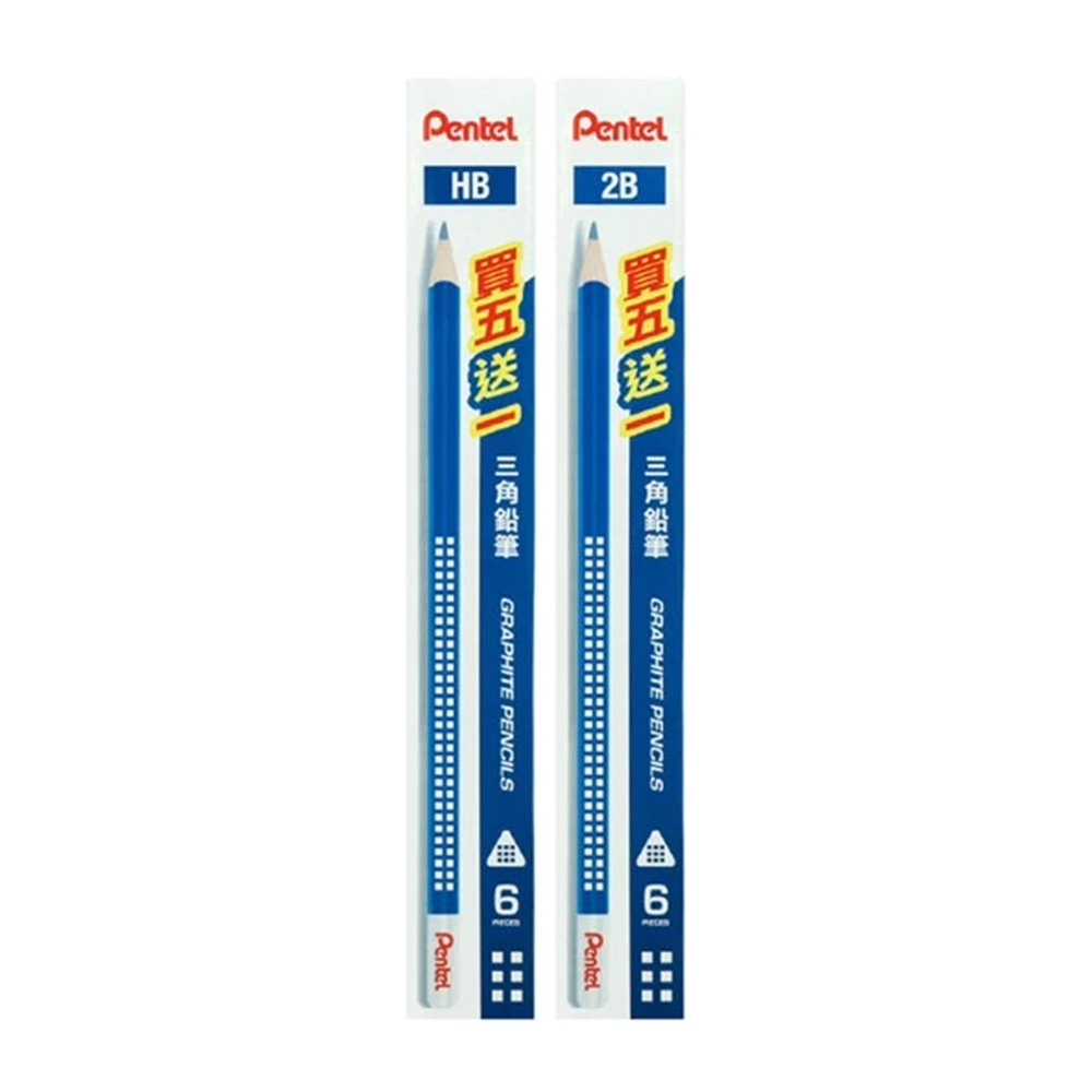 Pentel 三角鉛筆 6入