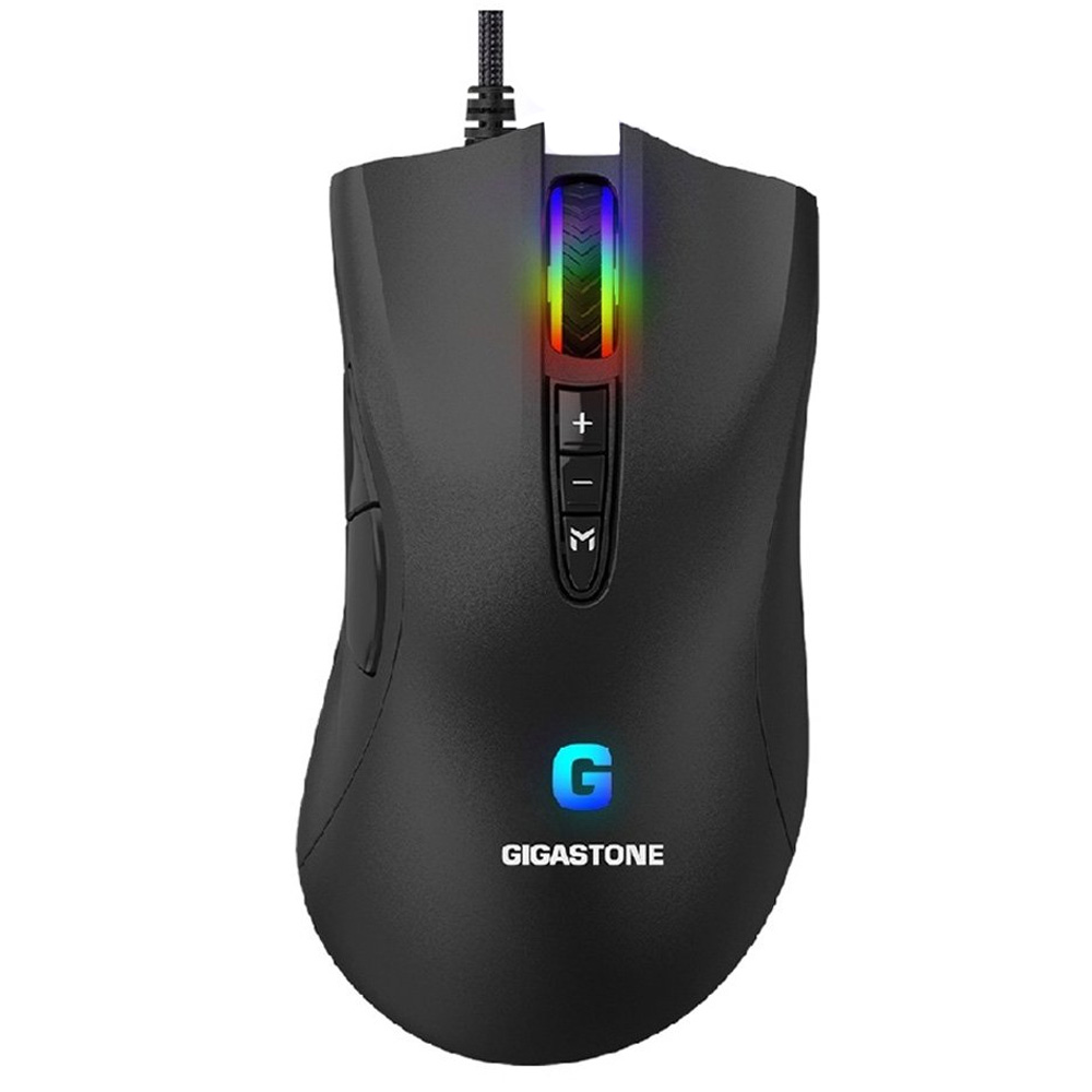 GIGASTONE RGB電競滑鼠-黑 3200DPI