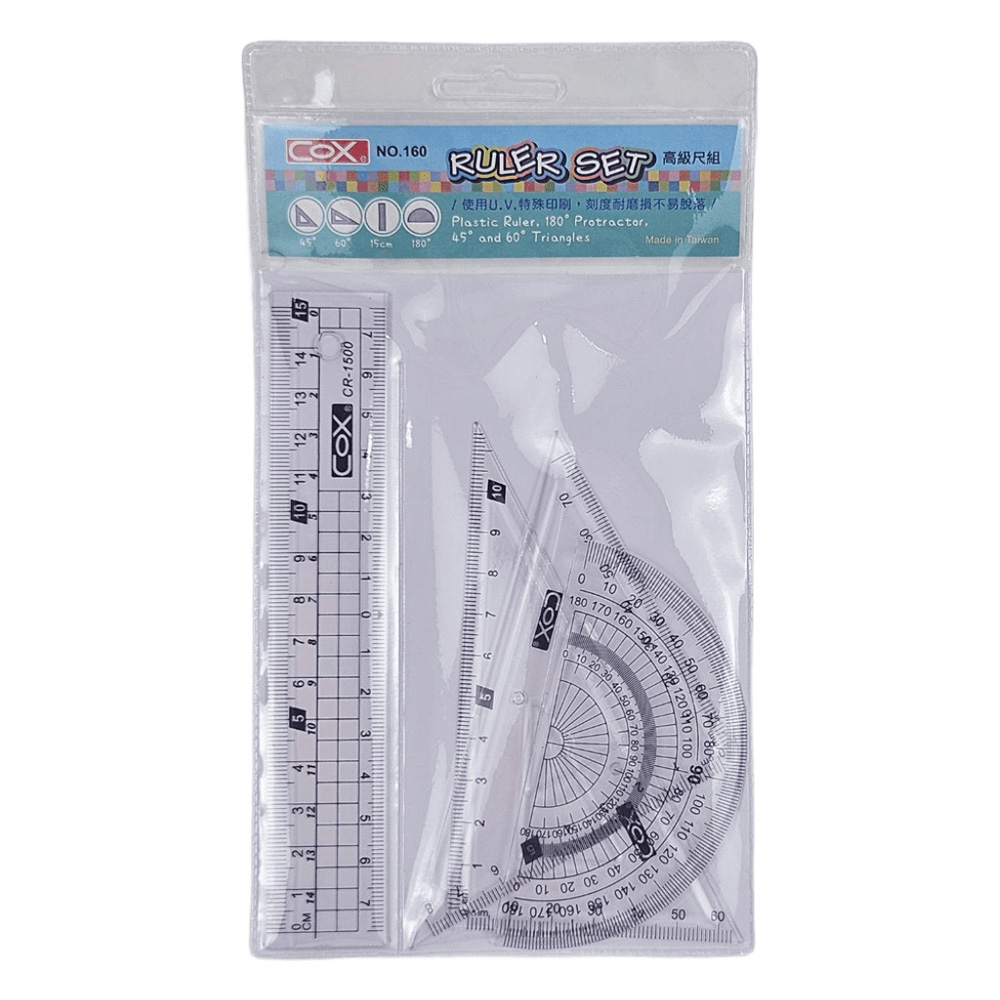 三燕 COX-15公分透明尺組 NO.160