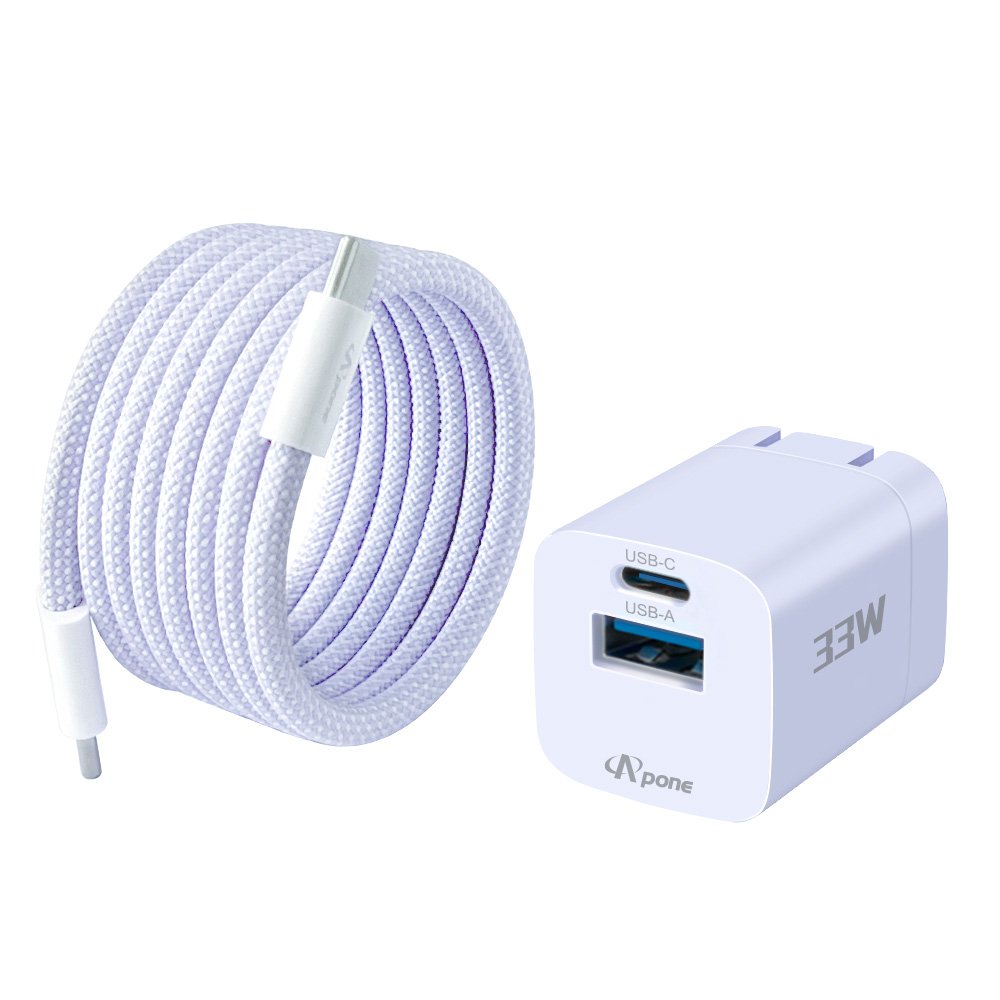 Apone 33W PPS+100W磁吸充電組-金香紫