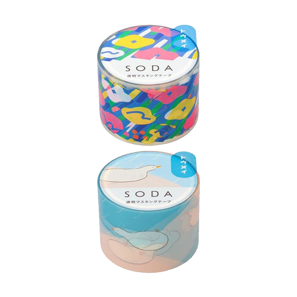 (KIM JIM)HITOTOKI SODA 透明PET卷狀膠帶 30MM