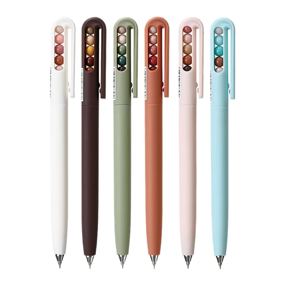 巧克力豆旋轉中性筆-藍心(款式隨機出貨)