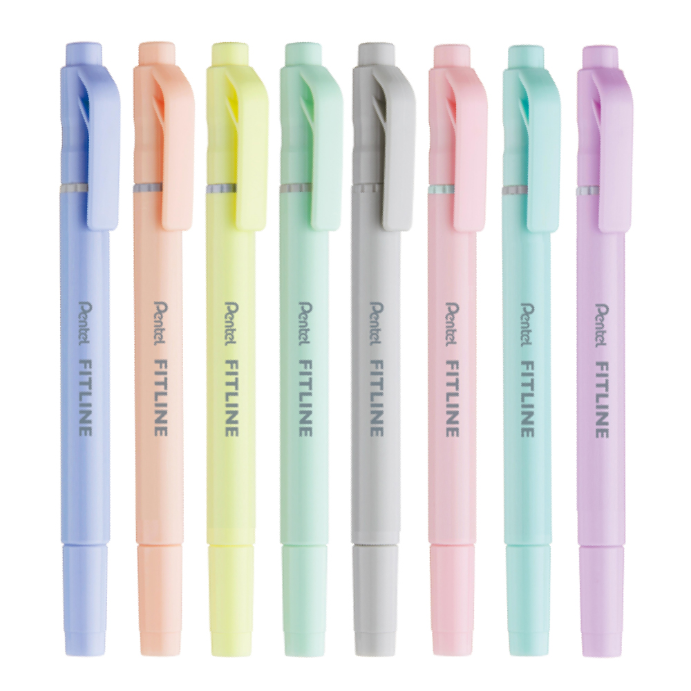 Pentel FITLINE雙頭螢光筆(粉彩色系)-SLW11P