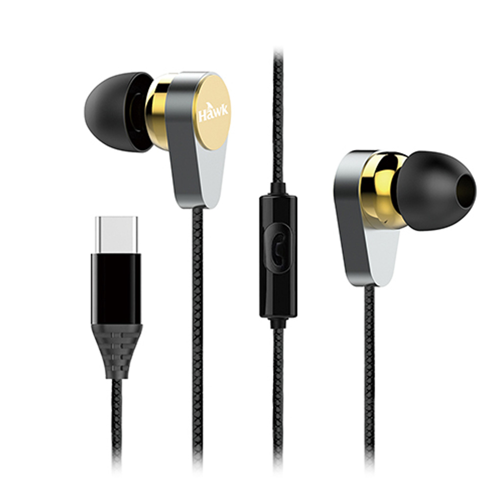 Hawk 鋁合金TYPE-C重低音音樂耳麥