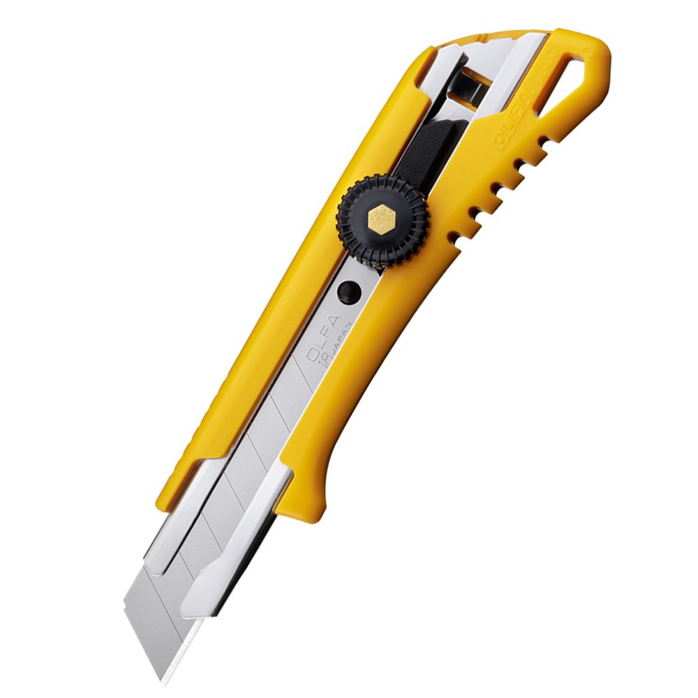 OLFA大型旋轉定鎖美工刀-黃 NXL