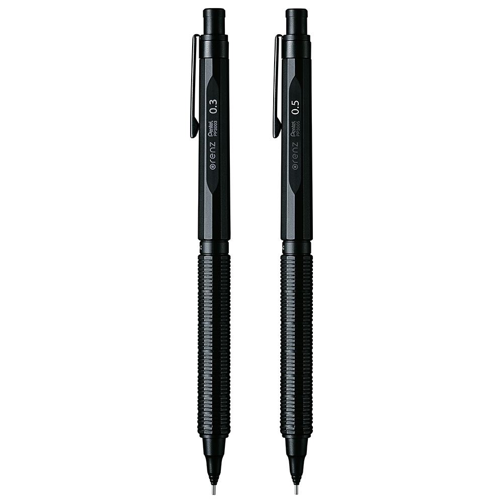 Pentel ORENZ自動鉛筆0.3/0.5-黑色金屬軸 PP3003