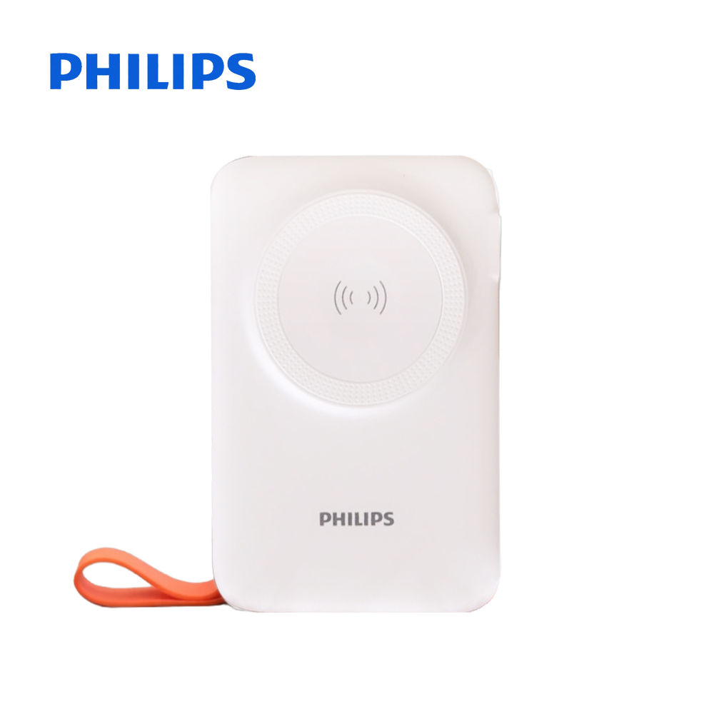 PHILIPS飛利浦  FunCube伸縮線多合一行動電源 白 10000mAh