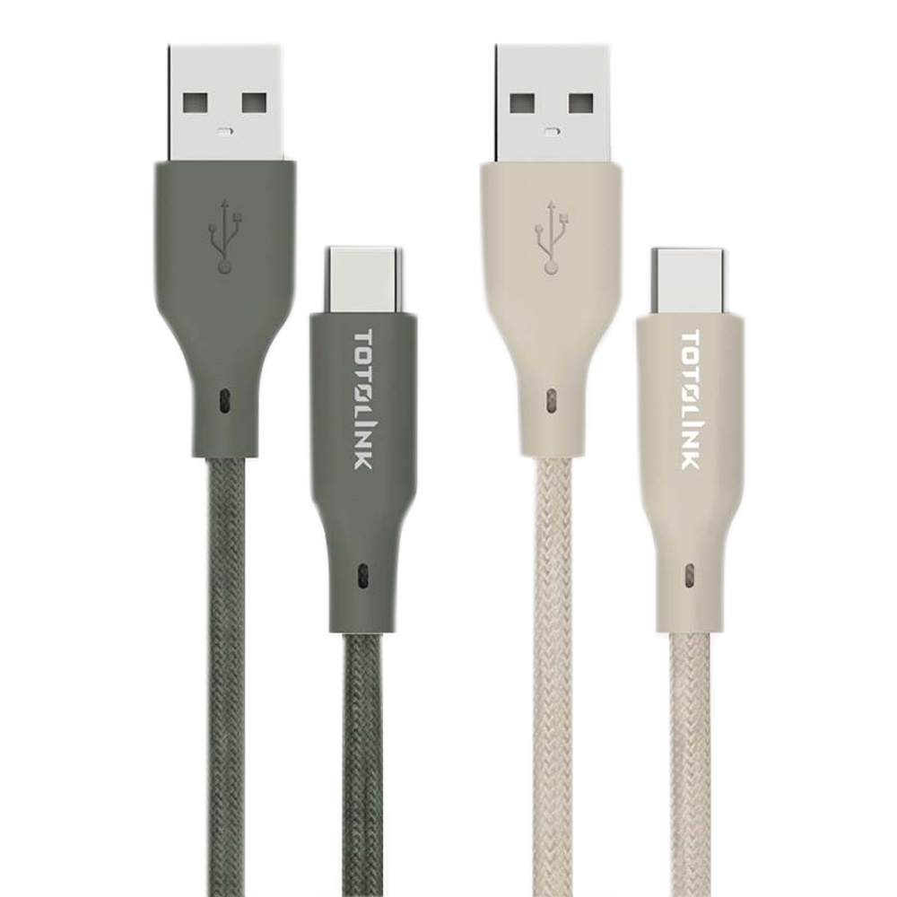 TOTOLINK USB-A-C 強韌快充傳輸編織線 1米