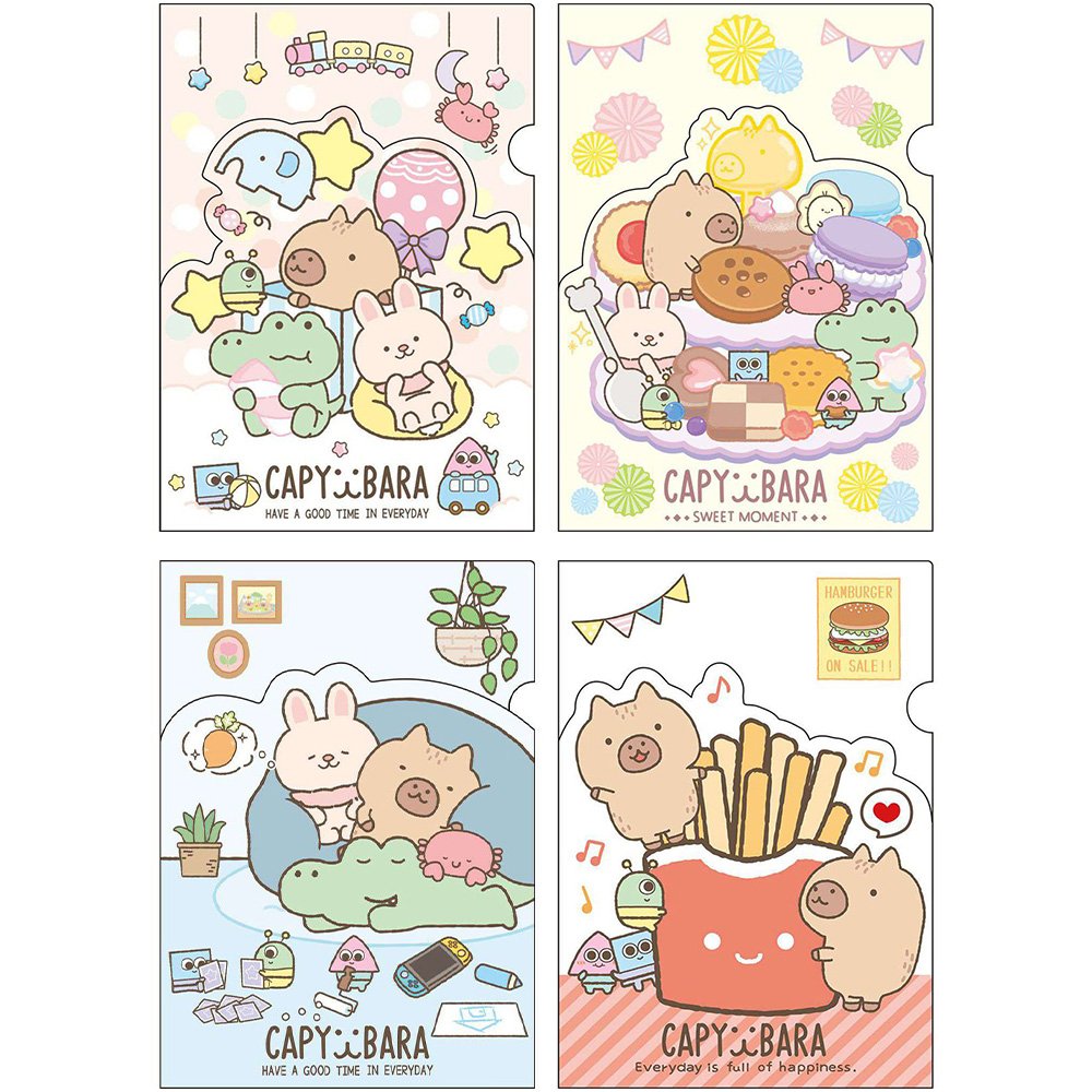 水豚3層造型L型書夾