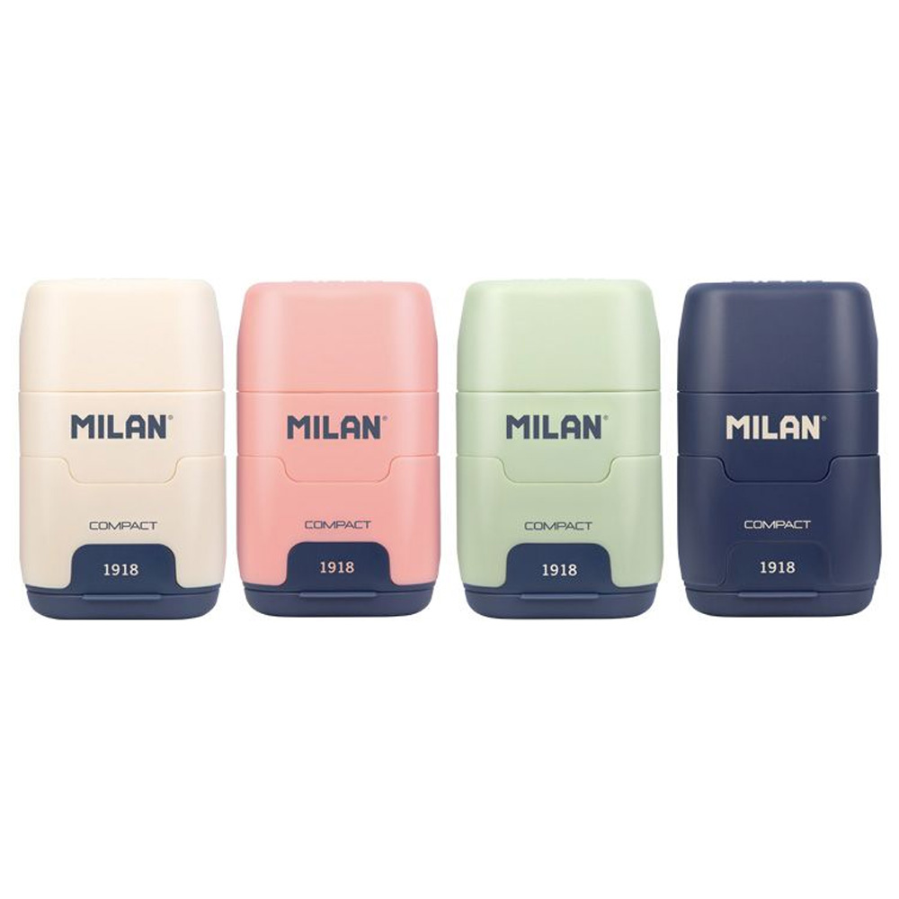 MILAN COMPACT橡皮擦+削筆器 1918系列 (顏色隨機出貨)