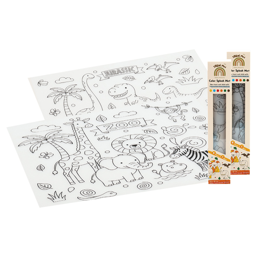 TRENi MIni 塗鴉可水洗矽膠餐墊組