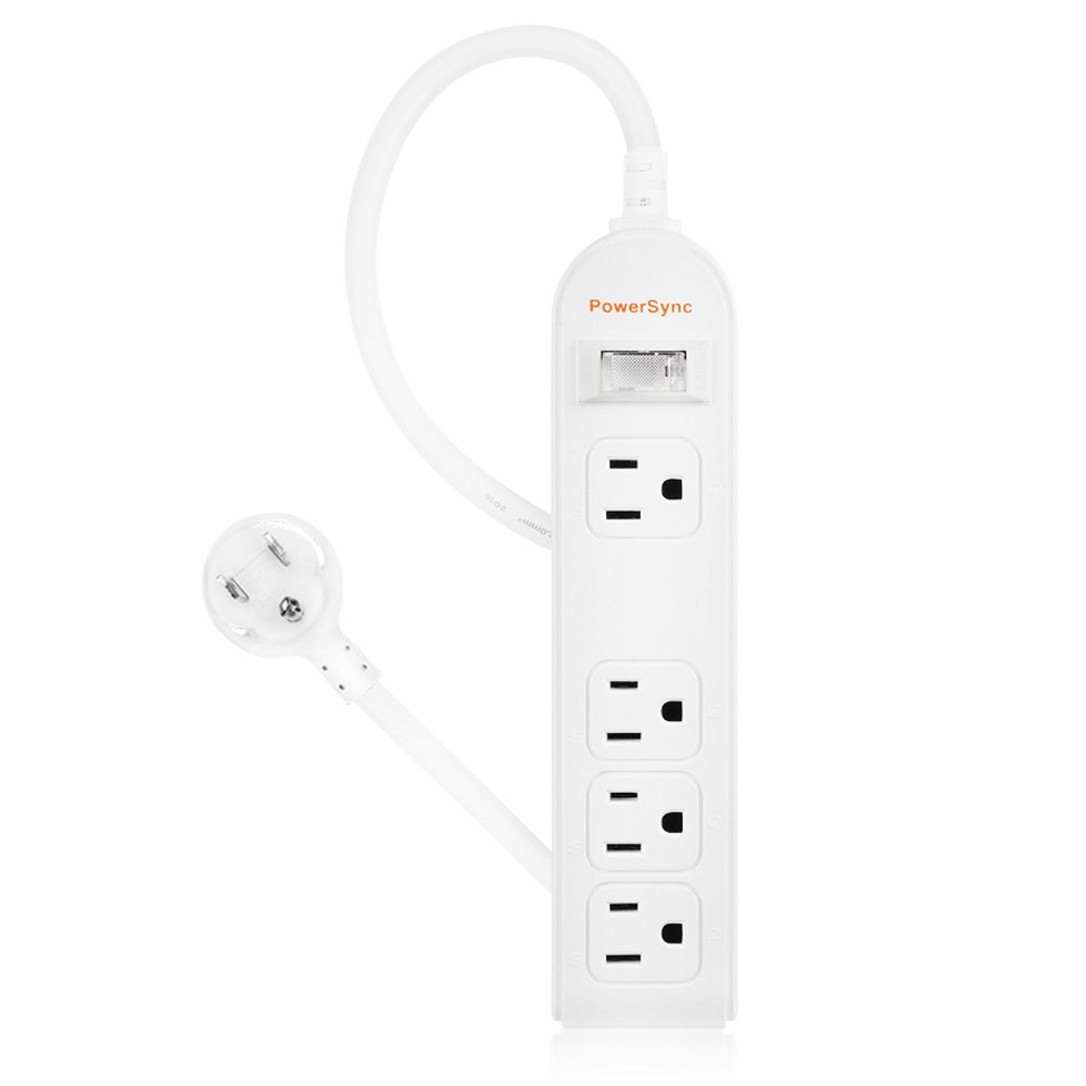 PowerSync防雷擊一開四插延長線1.2M/1.8M/2.7M/4.5M