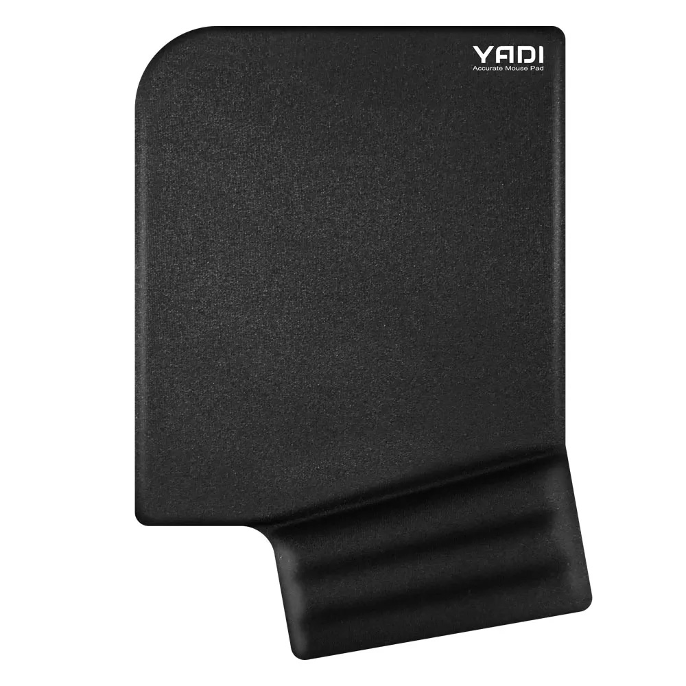 YADI高緩壓機能護腕滑鼠墊-墨黑