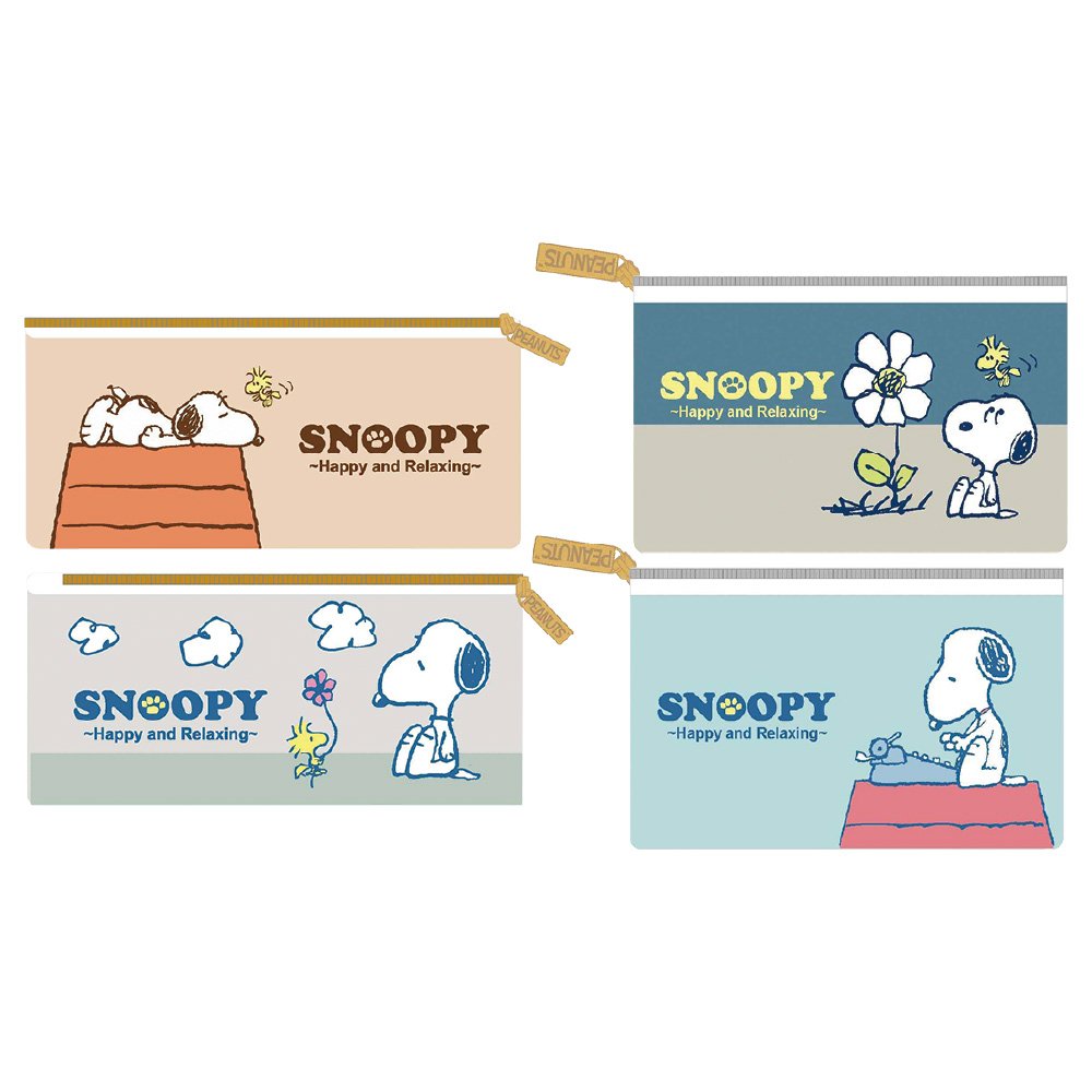 SNOOPY(小日子)皮質拉鍊袋(S/M) (款式隨機出貨)