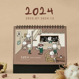 2024年 36K跨年三角桌曆(18個月)-貓行李