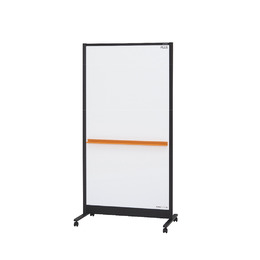 (網路限定販售)PLUS雙面移動式屏風白板(876*1643mm)-黑框