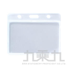 硬式PP證件盒(橫式)-白 LACE-0734