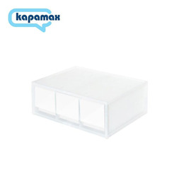 KAPAMAX 2-way多功能三層收納盒 霧白色 51600-SM