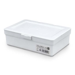 日本可掀式連蓋收納盒S-白