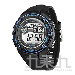捷卡冷光電子錶-M932-AE(黑藍)