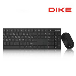 DIKE 輕薄巧克力無線鍵鼠組-黑 DKM700