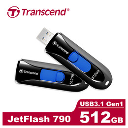 創見JF790 USB3.1 512G隨身碟(黑)